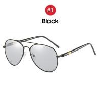 ราคา FG แว่นกันแดด Photochromic ใหม่ Mens Aviation Polarized UV400 Day and Night Vision Driving Sun Glasses (17329764034)