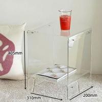 ราคา อะคริลิคใส โต๊ะข้างเตียง สไตล์มินิมอล โต๊ะข้างโซฟา Acrylic Side table โต๊ะกาแฟสร้างสรรค์ โต๊ะข้าง (19767154763)