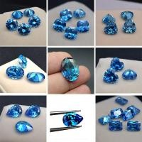 ราคา น้ำตากามเทพ 3A บราซิล Aquamarine Corundum Spinel รูปทรงต่างๆโมเสคเครื่องประดับ Diy สีโอเชี่ยน AAA 5 7 มม (3172022081)