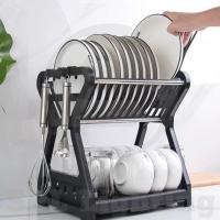 ราคา ที่คว่ำจาน 2 ชั้น ชั้นวางจานพลาสติก ชั้นวางจานอเนกประสงค์ ชุดคว่ำจาน สินค้าประกอบง่าย ใช้งานได้ยาวนาน (19225927017)