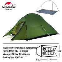ราคา Naturehike Cloud Upอัพเกรดเต็นท์ตั้งแคมป์สำหรับ 1 3 คนเบามากเต็นท์เดินป่ากลางแจ้งกันน้ำเต็นท์สองชั้น 20D 210Tผ้าพร้อมเสื่อเต็นท์ ของแท้ (20412540848)