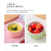 ราคา เข้าไมโครเวฟได้ มีสองหูชาม ถ้วยซุป เซรามิก มี 3 สีให้เลือก (11357256963)