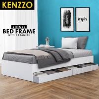 ราคา KENZZO SNOW SERIES 3ฟุต 2 ลิ้นชักใต้เตียง เตียง เตียงไม้ ฐานเตียง ฐานเตียงไม้ เตียงมินิมอล เตียงอเนกประสงค์ เตียงเดี่ยว SNOW BED 3FT 2 DARWERS (19496153403)