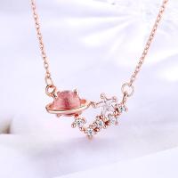 ราคา พร้อมส่ง สร้อย สร้อยคอ แฟชั่น เครื่องประดับอัญมณีผู้หญิงประดับคริสตัลสีชมพู N MIX (20392407571)