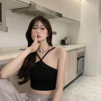 ราคา เสื้อครอปสีพื้น ครอปสายเดี่ยวผูกเอว สายเดี่ยวพร้อมสายไขว้ผูกเอว สุดเก๋ มินิครอป ราคาถูก (16217490983)