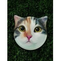 ราคา จานรองแก้วลายแมว แผ่นหินรองแก้วลายแมว ฐานรองแก้วลายหน้าแมว หน้าแมวเหมียวสุดน่ารัก จานรองแก้วเคลือบเซรามิก (19362722471)