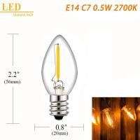 ราคา 2W 4 W Led Filament Bulb E14 Warm White Tubular Candle Bulb Dimmable Vintage Light Bulbs Interior Mentol Lampu (20048126101)