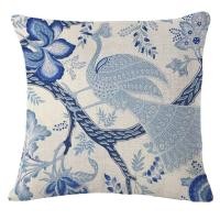 ราคา Vintage Blueปลอกหมอนลายดอกไม้จีนสีฟ้าสีขาวและสีขาวหมอนCushion Coverสำหรับรถบ้านตกแต่งปลอกหมอน (4806162884)