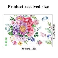 ราคา Dragonpad ภาพวาดวอลเปเปอร์ตกแต่งผนังพีวีซีสติ๊กเกอร์ห้องน้ำดอกไม้น้ำหนักเบากันน้ำมีกาวในตัวสำหรับตกแต่งห้องน้ำ (19643215414)