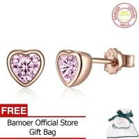 ราคา BAMOER 925เงินสเตอร์ลิง One Love Clear CZ ต่างหูตุ้มหูสำหรับผู้หญิงเครื่องประดับแฟชั่น PAS452 (9480797559)
