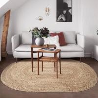 ราคา พรมผ้าลินินธรรมชาติ100 เสื่อปอกระเจาเสื่อไฮยาซินโต๊ะห้องนอนเสื่อปูพื้นห้องนั่งเล่นเสื่อประตูเหนือยุโรปหวายทอเสื่อพรมทอคุณภาพสูงพรมทอมือพรมปอกระเจาตกแต่งบ้าน เป็นมิตรกับสิ่งแวดล้อม กลมปรับแต่งได้ (1196