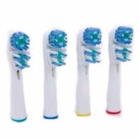 ราคา หัวแปรงแปรงสีฟันไฟฟ้าสำหรับเปลี่ยนที่สะอาดแบบคู่รุ่นใหม่4ชิ้นสำหรับ Braun Oral B (12581834010)