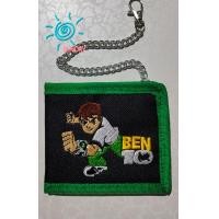 ราคา กระเป๋าสตางค์ติดโซ่ยุค90 ขนาด 2 พับ BEN10 สุดเท่ห์ งานปัก ขนาดพับแล้ว 11x9 cm โซ่ยาว 23 cm (19298329807)