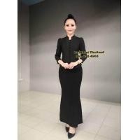 ราคา สีดำชุด2ชิ้นเสื้อ กระโปรง 1 เสื้อผ้าไหมลาวทรงไทยจิตลดา 2 กระโปรงทรงหางปลาผ้ายีดสกินนี่ ใส่สวยหุ่นดีกระชับตามสัดส่วน (786796121)