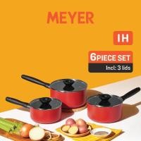 ราคา MEYER Bauhaus Induction ชุดหม้อมีด้ามจับพร้อมฝารวม 6 ชิ้น ขนาด 16 18 20 ซม Saucepan set 14212 TE12 (15604161828)