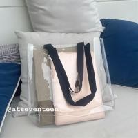 ราคา 10 สี PVC Tote Bag กระเป๋าใสสะพายข้าง (18841691179)