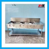 ราคา เตาไทย 3 หัว เตาฟู่ KB5 ขนาด ก70xย195xส80 ซม สแตนเลสเกรด 304 เตาเเม่ค้า เตาเเก๊ส เตาไทยมีที่พัก มีรางน้ำทิ้ง (16511909586)