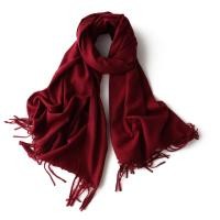 ราคา ผ้าพันคอ ผ้ากันหนาว ผ้าคลุมไหล่ แคชเมียร์ สีพื้น 215กรัมขนาด 190 70ซม cashmere (16713639322)