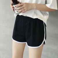 ราคา ZH SHOP กางเกงขาสั้นสีพื้น เอวยางยืด แต่งแถบข้าง สไตส์เกาหลี (5873748560)