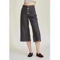 ราคา Rally Buttons Jeans Denim กางเกงยีนส์สีเข้มดีเทลกระดุม (4760054984)