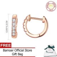 ราคา BAMOER ต่างหูห่วงกลมเงินแท้925สำหรับผู้หญิงต่างหูเงินแท้เครื่องประดับเงินแท้ SCE498 (15351423803)