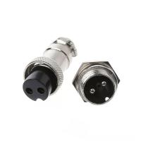 ราคา ปลั๊กเหล็ก GX16 2 PIN Male Female Connectors Socket Aviation Plug (4356570416)