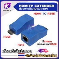 ราคา หัวแปลง HDMI เป็นสายแลน RJ45 เส้นเดียว รองรับ HD 4K ชุด 2 ตัว รับ ส่ง HDMI Extender to RJ45 Over Cat 5e 6 Network LAN Ethernet Adapter Blue HW (20241625504)