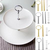 ราคา เพียงยืน Holder 2 3ชั้นเค้กเซรามิกขาตั้งที่วางคัพเค้กจานขนมหวานอาหารชั้นวาง Party จานสแตนเลส (9202770502)