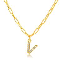 ราคา Vnox สร้อยคอตัวอักษรทอง18Kสร้อยคอตัวอักษรสร้อยคอตัวอักษรสีทองสร้อยคอเริ่มต้น (19093226306)