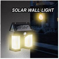 ราคา ไฟเหลือง Solar motion sensor light 2 LED wall lamp (20217863436)