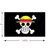 ราคา ธงวันพีช กลุ่มโจรสลัดหมวกฟาง onepiece ขนาด 90 150 ซม One Piece กะโหลกศีรษะธง Road Flying หมวกฟางฮาโลวีนปาร์ตี้ตกแต่งบ้าน (20401864158)