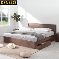 ราคา KENZZO SNOW SERIES เตียง เตียงควีนไซส์ เตียง 5ฟุต เตียงไม้ เตียงพร้อมหัวเตียง QUEEN SIZE WOODEN BED FRAME WITH HEADBOARD 5FT (20055847351)