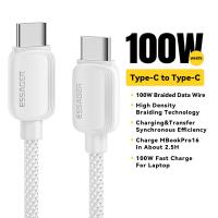 ราคา Essager 100W Type C ไปยัง Type C สาย PD ชาร์จเร็ว USBC ถึง USB C สาย C C สายชาร์จมาการองสำหรับ iPhone MacBook iPad Xiaomi Dell Lenovo HP Samusung Huawei สายชาร์จ (20333887164)