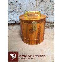 ราคา MAISAKPHRAE กระปุกออมเงิินใส่เงินเปิดฝาได้ ขนาด 7 7 นิ้ว ถังเงินถังทอง ถังเก็บเงินไม้สัก กระปุกออมสินไม้ (17473071432)