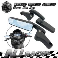 ราคา กระจกซิ่ง 4 เหลี่ยม สีดำ YAMAHA รุ่น XMAX300 NMAX155 AEROX155 FORZA PCX ADV กระจกมองข้าง กระจกมอเตอร์ไซค์ 1คู่ J 001 18 (19388324396)