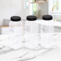 ราคา 1 แพค 3 ใบ ขวดน้ำพลาสติก ความจุ 1400 ml แบบเหลี่ยม ขวดใส่น้ำดื่ม ใส่ตู้เย็น ขวดเก็บน้ำมินิมอล (12433589104)