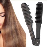 ราคา แปรงหนีบผมตรงแบบสองด้านป้องกันไฟฟ้าสถิตย์แปรงจัดแต่งทรงผมยืดผม (20302641853)