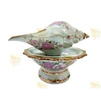 ราคา ชุดหลั่งน้ำสังข์ เบญจรงค์ หอยสังข์ หอยสังข์รดน้ำ งานแต่งงาน หอยสังข์ เบญจรงค์ เซรามิค เคลือบมุก (3579102414)