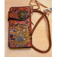 ราคา กระเป๋าตัง กระเป๋าตังผู้ชาย หนังแท้ แนววินเทจ เป็นกระเป๋าตังใบยาวลวดลาย ฟรีสายหนังแท้ให้ 1 เส้น พร้อมส่ง (12488091046)