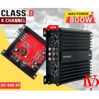 ราคา แอมป์ คลาสดี 4 ชาแนล 800 วัตต์ ขับกลางแหลม เบส DV DAVID AUDIO รุ่น DV 400 4D กำลังขับสูงสุด 800 วัตต์ AMP CLASS D 4CH ตัวแรง ขับได้สบาย แรงๆ ไฟตกน้อยไม่กระชาก (20489049083)