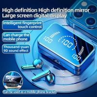 ราคา หูฟังบลูทูธ หูฟังเบสหนัก หูฟังเล่นเกม TWS หูฟังบลูทูธไร้สาย หูฟังเกมมิ่ง หูฟังไร้สาย หูฟังออกกำลังกาย มีจอ LED แสดงแบต เสียงใสเบสดี (19266418429)