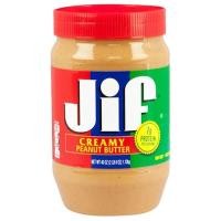 ราคา Jif Creamy Peanut er จิฟ ครีมมี่ พีนัตบัตเตอร์ เนยถั่วลิสงชนิดบดละเอียด และบดหยาบ 340 454 1130 กรัม (12668221426)