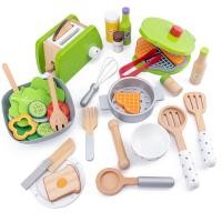 ราคา Children Kitchen Toys DIY Cooking Pretend Play Simulation Wooden Kitchen Food Toys for Kids Toy Set (19436214796)