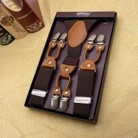 ราคา สายเอี๊ยมแนววินเทจสำหรับผู้ชายสายเอี๊ยมกันลื่นอุปกรณ์เสริมชุดสูทกางเกงสำหรับผู้ชายผู้ใหญ่คนอ้วน6คลิปสไตล์อังกฤษสุภาพบุรุษ (15726315801)