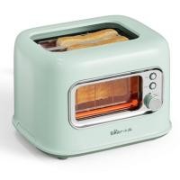 ราคา Bear Multi function Toaster with Transparent Window Double Sided Heating Double Slot Toast Bread Bake Oven Dust Cover DSL C02P8 F T electrical store (20431120600)