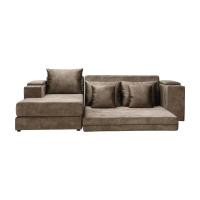 ราคา INDEX LIVING MALL โซฟาผ้าปรับนอน L shape ด้านขวา รุ่นสเตตัส สีน้ำตาล (17985035301)