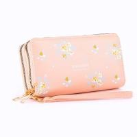 ราคา กระเป๋าสตางค์แฟชั่นใบยาวลายดอกไม้ ซิปคู่ GC 003 (15771176551)