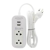 ราคา H622 Anitech แอนิเทค ปลั๊กไฟ มอก 2ช่อง 2USB รุ่น H622 (20000831039)