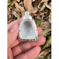 ราคา กรอบพระ ตลับเงินแท้ ใส่พระรูปหล่อพ่อเงิน รูปหล่อเกจิอาจารย์ทั่วไป ขนาด2 4x3 2cm (17884073696)