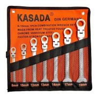 ราคา ANTON ชุดประแจ ข้างแหวน ปากตาย พับได้ แหวนก๊อกแก๊ก 7ชิ้น KASADA (10387533183)